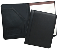 Black Full Grain Leather Padfolios